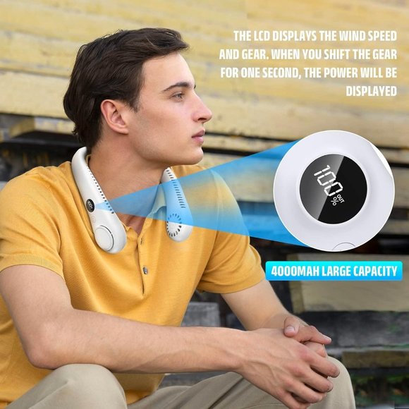 Portable Neck Fan, 360°Cooling Personal Fan, Hands Free Bladeless Fan, No Leaf - Picture 9 of 9